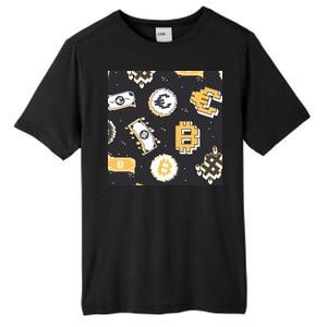 Bitcoin Money Currency Pixel Tall Fusion ChromaSoft Performance T-Shirt