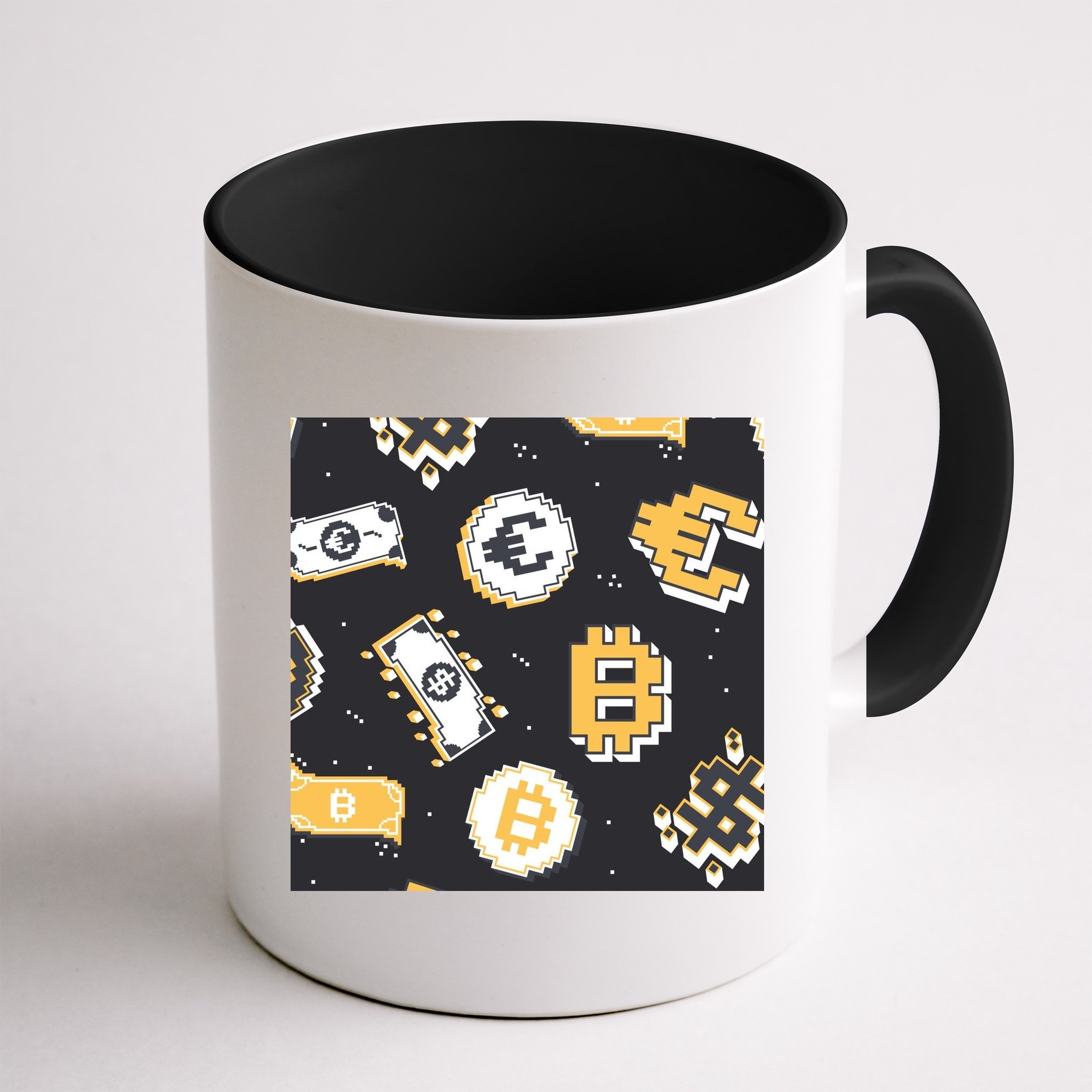 Bitcoin Money Currency Pixel Mug