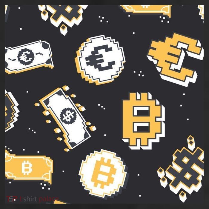 Bitcoin Money Currency Pixel 25L Jumbo Tote