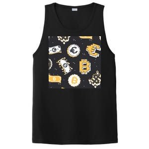 Bitcoin Money Currency Pixel PosiCharge Competitor Tank