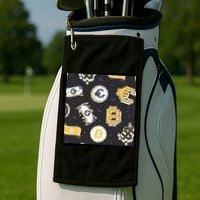 Bitcoin Money Currency Pixel Golf Towel
