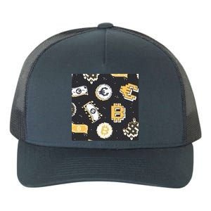 Bitcoin Money Currency Pixel Yupoong Adult 5-Panel Trucker Hat