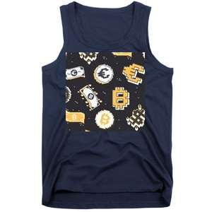 Bitcoin Money Currency Pixel Tank Top