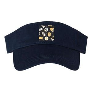 Bitcoin Money Currency Pixel Valucap Bio-Washed Visor