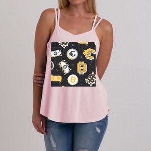 Bitcoin Money Currency Pixel Women's Strappy Tank