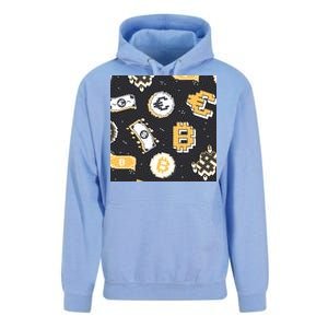 Bitcoin Money Currency Pixel Unisex Surf Hoodie