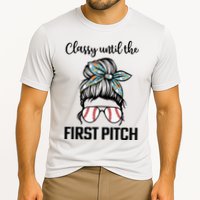 Baseball Mom Classy Until The First Pitch Messy Hair Cooling Performance Crew T-Shirt