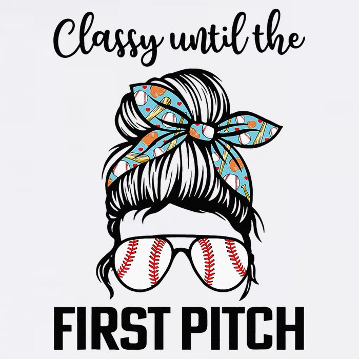 Baseball Mom Classy Until The First Pitch Messy Hair Cooling Performance Crew T-Shirt