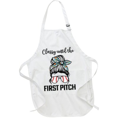 Baseball Mom Classy Until The First Pitch Messy Hair Apron