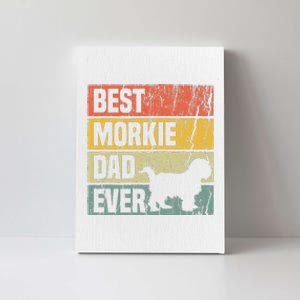 Best Morkie Dad Ever Retro Dog Dad Fathers Day Canvas