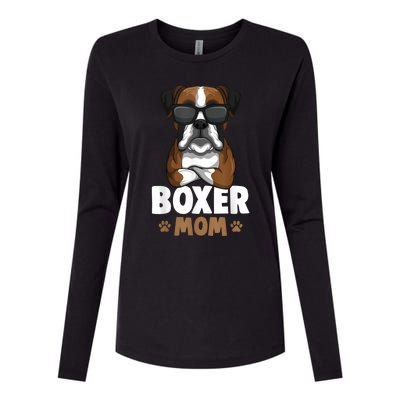 Boxer Mom Dog Women Womens Cotton Relaxed Long Sleeve T-Shirt