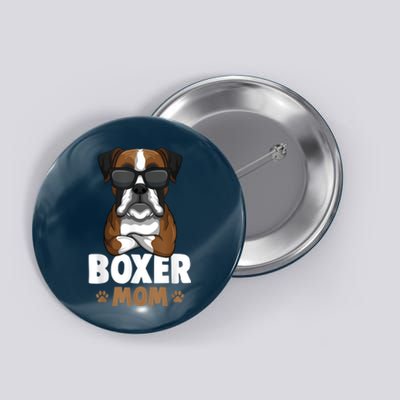 Boxer Mom Dog Women Button