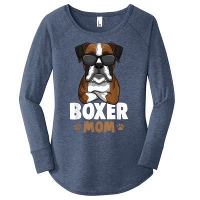 Boxer Mom Dog Women Women's Perfect Tri Tunic Long Sleeve Shirt