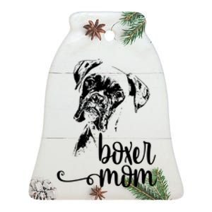 BOXER MOM DOG FACE SHIRT DOG LOVERS BOXER MOM GIFT Ceramic Bell Ornament