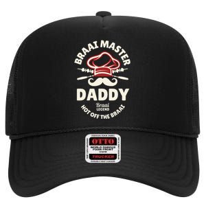 Braai Master Daddy Braai Legend South African Dad High Crown Mesh Back Trucker Hat