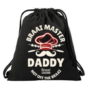 Braai Master Daddy Braai Legend South African Dad Drawstring Bag