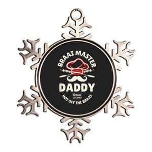 Braai Master Daddy Braai Legend South African Dad Metallic Star Ornament