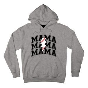 baseball Mama Distressed Lightning Bolt Mom Tall Hoodie