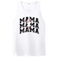 baseball Mama Distressed Lightning Bolt Mom PosiCharge Competitor Tank