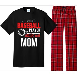 Baseball Mom Design My Favorite Player Calls Me Gift Pajama Set