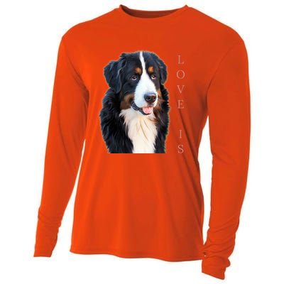 Bernese Mountain Dog Gift Dog Mom Love Gift Cooling Performance Long Sleeve Crew