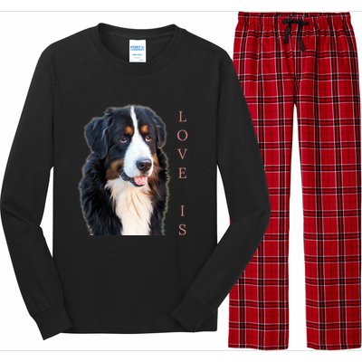 Bernese Mountain Dog Gift Dog Mom Love Gift Long Sleeve Pajama Set