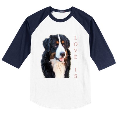 Bernese Mountain Dog Gift Dog Mom Love Gift Baseball Sleeve Shirt