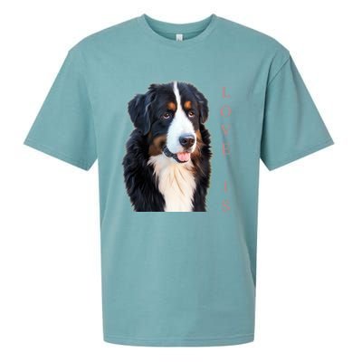 Bernese Mountain Dog Gift Dog Mom Love Gift Sueded Cloud Jersey T-Shirt