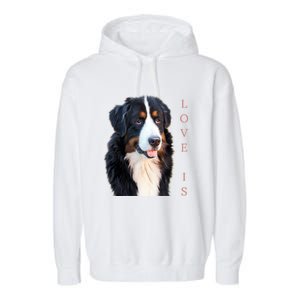 Bernese Mountain Dog Gift Dog Mom Love Gift Garment-Dyed Fleece Hoodie