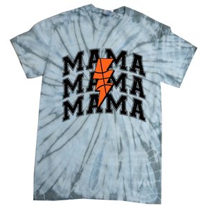 Basketball Mama Distressed Lightning Bolt Mom Tie-Dye T-Shirt