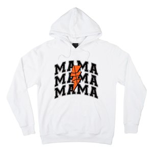 Basketball Mama Distressed Lightning Bolt Mom Hoodie