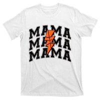 Basketball Mama Distressed Lightning Bolt Mom T-Shirt