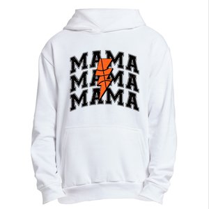 Basketball Mama Distressed Lightning Bolt Mom Urban Pullover Hoodie