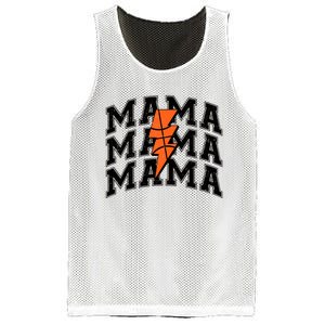 Basketball Mama Distressed Lightning Bolt Mom Mesh Reversible Basketball Jersey Tank