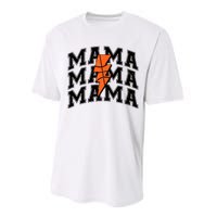 Basketball Mama Distressed Lightning Bolt Mom Performance Sprint T-Shirt