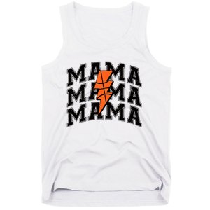 Basketball Mama Distressed Lightning Bolt Mom Tank Top