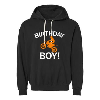 Birthday MX Dirt Bike Motocross Garment-Dyed Fleece Hoodie