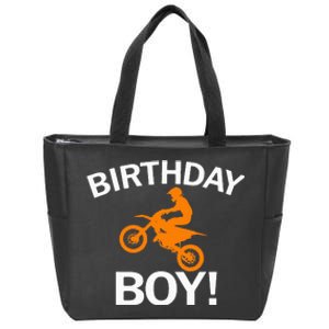 Birthday MX Dirt Bike Motocross Zip Tote Bag