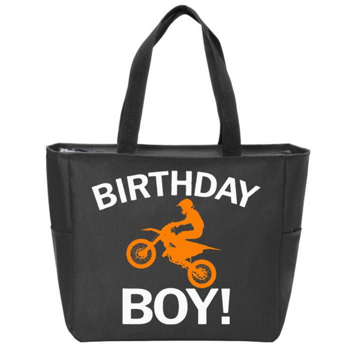 Birthday MX Dirt Bike Motocross Zip Tote Bag