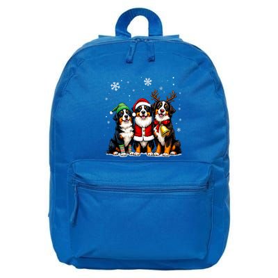 Bernese Mountain Dog Christmas Dogs Funny Santa Reindeer Elf 16 in Basic Backpack