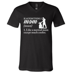 Blacksmith Mom Definition V-Neck T-Shirt