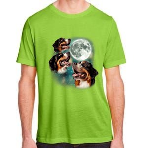 Bernese Mountain Dog Moon 3 Howling Canines Parody Dog Adult ChromaSoft Performance T-Shirt