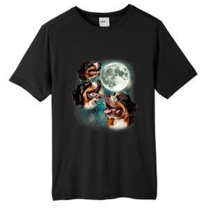 Bernese Mountain Dog Moon 3 Howling Canines Parody Dog Tall Fusion ChromaSoft Performance T-Shirt