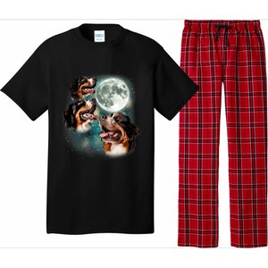 Bernese Mountain Dog Moon 3 Howling Canines Parody Dog Pajama Set