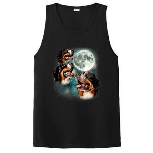 Bernese Mountain Dog Moon 3 Howling Canines Parody Dog PosiCharge Competitor Tank