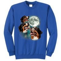 Bernese Mountain Dog Moon 3 Howling Canines Parody Dog Sweatshirt