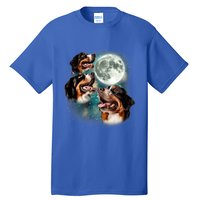 Bernese Mountain Dog Moon 3 Howling Canines Parody Dog Tall T-Shirt