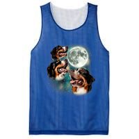 Bernese Mountain Dog Moon 3 Howling Canines Parody Dog Mesh Reversible Basketball Jersey Tank