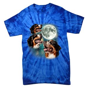 Bernese Mountain Dog Moon 3 Howling Canines Parody Dog Tie-Dye T-Shirt