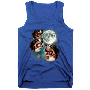 Bernese Mountain Dog Moon 3 Howling Canines Parody Dog Tank Top